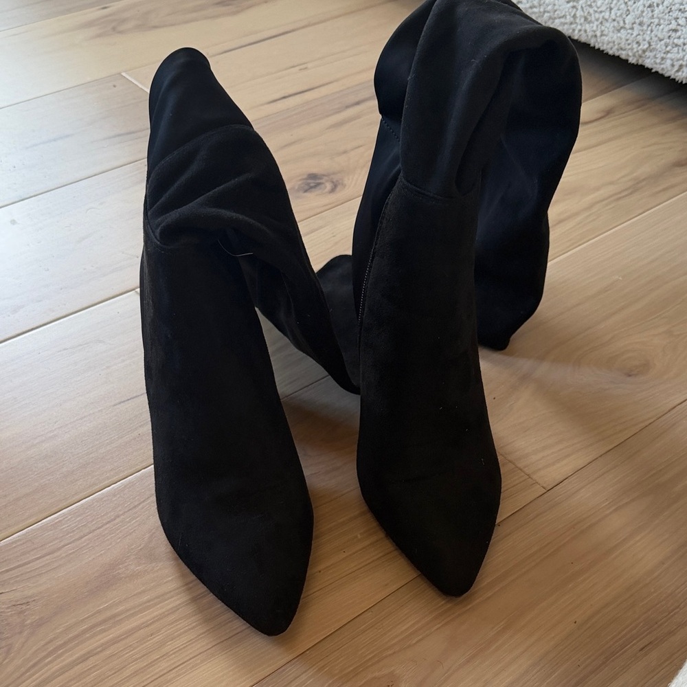 Elegant Black Heeled Women's Boots - Picture 3 of 7